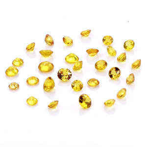Zafiro Amarillo Natural Sin Tratar, Calibrado, Corte Redondo de 2mm y 2.5mm, Corte Asscher Brillante, Color Peridoto, Material Alejandrita, VVS - Product Image 2