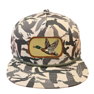 Chapeaux de camouflage en coton à 5 panneaux personnalisés en gros Casquettes de chasse camouflage non structurées Snapback 256 Ri avec corde Logo de broderie en plein air - Product Image 3