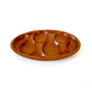 Assiette à dessert en bois massif pour la maison et les ustensiles de cuisine Plateau et plateau en bois de couleur marron de grande taille les plus vendus - Product Image 1