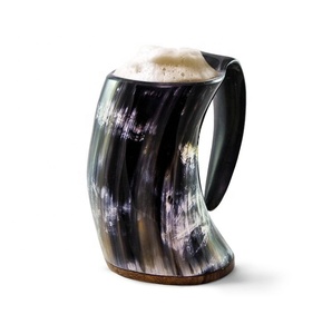 Jarra Vikinga de Cuerno de Búfalo, Ecológica, Hecha a Mano, de Inspiración Medieval, Pulida, Auténtica, para Navidad o Cumpleaños - Product Image 1