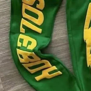 Pantalon de survêtement évasé personnalisé de haute qualité pour hommes joggers en coton décontracté décoration de broderie taille élastique foncé anti-rides lâche - Product Image 6