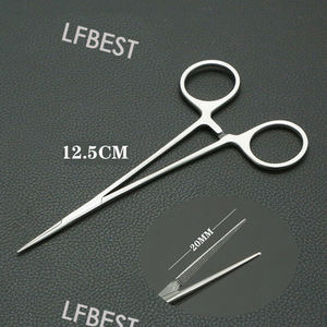 Kualitas Terbaik mikro vaskular Forceps siku kelopak mata ganda 12.5cm baja tahan karat Manual kosmetik plastik kantong halus hemostatik - Product Image 4