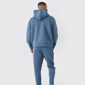 เสื้อฮู้ดผู้ชายผ้าซักกรดเสื้อผ้าแนวสตรีทผ้าคอตตอน/ผ้าฟลีซ300 GSM 100% ทันสมัยให้ความอบอุ่น - Product Image 4