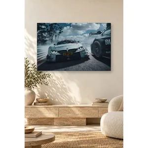 Impresión en Lienzo de Autos de Carreras BMW DTM de Fida en la Pista - Product Image 4