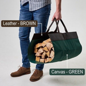 Portador de troncos para chimenea de interior, pila de leña, leña, transporte de madera, lona grande para exteriores, portador de troncos de leña, bolsa de mano, bolsa de mano, - Product Image 5