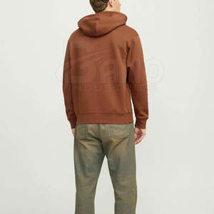 เสื้อฮู้ดดี้ผู้ชายลำลองสำหรับฤดูหนาว สีพื้น ผ้าฝ้าย 100% ระบายอากาศได้ดี เป็นมิตรกับสิ่งแวดล้อม ดีไซน์กระเป๋า คุณภาพสูง สินค้ามาใหม่ ลดราคา - Product Image 3