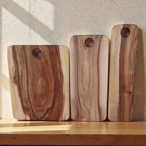 เขียงไม้เนื้อแข็งแบบคลาสสิก เขียงไม้ธรรมชาติสำหรับครัว ใช้งานได้ยาวนาน - Product Image 4