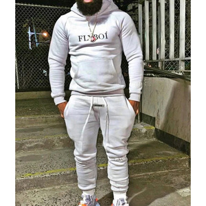 Fabricante de ropa personalizado Puff impresión Logo Sudadera con capucha conjunto Unisex peso pesado chándales pantalones de chándal para hombre verano chándal - Product Image 3