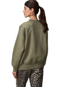 Custom <b>Mock</b> Neck Sweatshirt Mockneck Sweat <b>Shirt</b> Pullover Cotton Fleece Embroidery Logo <b>Jumper</b> Women Oversized Sweatshirt - Product Image 6