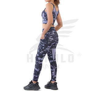 Conjunto de entrenamiento con logotipo personalizado Ropa de mujer Ropa activa de 2 piezas Gimnasio Ropa atlética de mujer Fitness Tie Dye Yoga Set - Product Image 3
