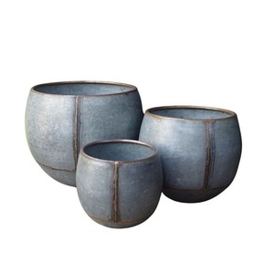 Juego de 3 macetas de flores galvanizadas de hierro hechas a mano ecológicas con mango personalizable para uso en el hogar y el jardín al aire libre - Product Image 6