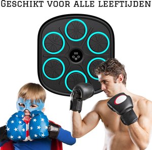 Venta de máquina de boxeo musical con guantes de boxeo, juego de boxeo montado en la pared con Bluetooth, equipo de entrenamiento inteligente de punzonado - Product Image 2