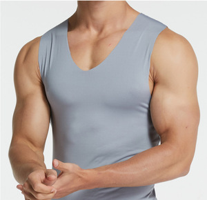 Camiseta sin mangas de algodón para hombre, camiseta sin mangas musculosa para correr - Product Image 1