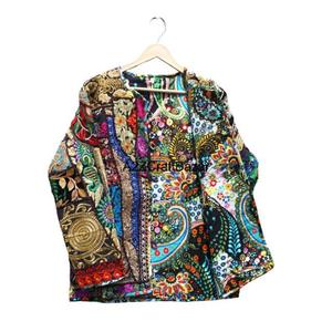 Veste Banjara en coton floral brodée vintage faite à la main, à séchage rapide, avec col en V pour femmes, automne/hiver - Product Image 5