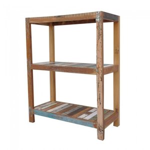 Modern Industrial Style Extendable Bookcase Vintage Wood Finish Multiple Spacious <b>Shelves</b> OEM Customizable Cabinet Design School - Product Image 5