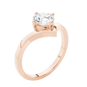 Bague de fiançailles en or rose 14 carats avec incrustation de diamants pour l'éternité Style romantique Certifié IGI Fêtes d'anniversaire - Product Image 3