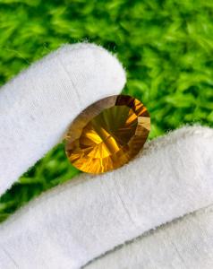 Prêt à expédier 24.60 carats citrine naturelle pierres précieuses en vrac de qualité supérieure avec forme ovale découpée au laser spéciale - Product Image 2
