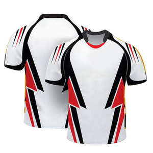 Vente en gros de vêtements de football pour le rugby en polyester 100%, maillots de sublimation respirants imprimés personnalisés, uniformes de rugby de conception libre - Product Image 4