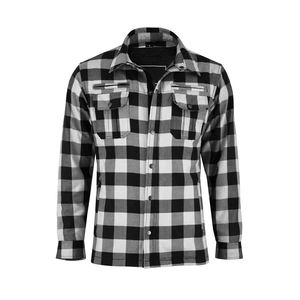 Chemise en coton renforcée pour hommes et femmes, taille plus, blanc, noir, légère, niveau 2 de protection CE, équipement de moto pour motards - Product Image 6