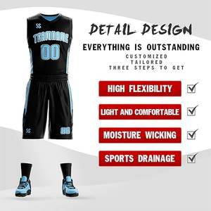 Uniforme de basket-ball pour hommes personnalisé réversible de haute qualité avec numéro de nom personnalisé et logo maillots respirants pour le sport - Product Image 4