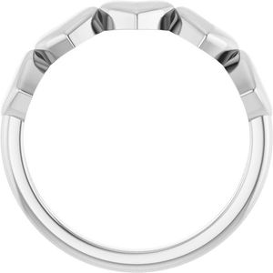 Stuller 14KW Fashionable Gold Plated Alloy <b>Ring</b> 57738:103P 14KW Trendy HipHop Style Inlay Heart-Shaped Number Nugget for Boys - Product Image 2
