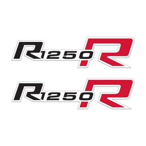 Adesivi Personalizzati per Moto BMW R1250R, 2 Pezzi, Dimensioni 12x3 cm, Nero-Rosso, Impermeabili, Logo Funzionale Compatibile con R 1250 R - Product Image 1