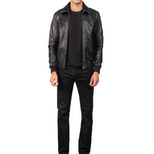 เสื้อแจ็คเก็ตหนังวัวแท้สำหรับผู้ชาย สไตล์ไฮสตรีท ปิดซิป  รับสกรีนโลโก้ สำหรับฤดูหนาว - Product Image 6