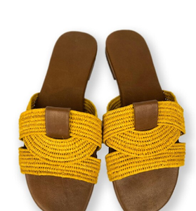 Zapatos de rafia de boda para mujer, mocasines de rafia hechos a mano marroquí, Calzado Artesanal de primera calidad - Product Image 1