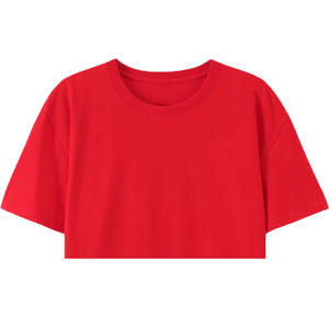 Camiseta Casual de Manga Corta para Hombre, Talla Grande, Ecológica, Transpirable, 100% Algodón Orgánico, 220g, Color Rojo, Corte Holgado - Product Image 4