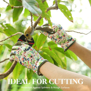 Gants de travail de jardin pour femmes et hommes, durables, antidérapants, en nitrile, imperméables, résistants à la chaleur, résistants aux coupures, avec boucle auto-agrippante, équipement de protection - Product Image 4