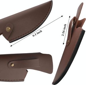 Funda de Cuchillo de Acero al Carbono Hecha a Mano, de Cuero Genuino, Impermeable y Duradera, para Cuchillos de Caza Fijos Grandes, Venta al por Mayor OEM, Cuchillos de Chef - Product Image 4
