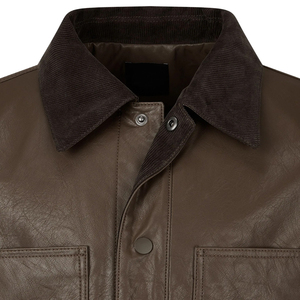 Chaqueta de Cuero para Hombre, Precio al por Mayor, Modelo 2026, Tinte Liso, Estilo Casual, 100% Cuero Vacuno Genuino, Cierre de Cremallera, Transpirable - Product Image 2