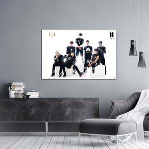 For BTS Black and White <b>Poster</b> Made of Durable Paper for Wall Decor - Product Image 2