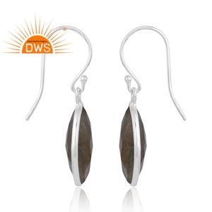 Meilleure vente 925 argent Sterling naturel Labradorite pierre précieuse boucle d'oreille bijoux personnalisés pour les femmes cadeau pour elle - Product Image 4