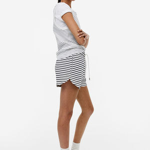 Ladies' Cotton Fleece Jogging Running Shorts Drawstring Waist Adult Girls' Board Shorts Logo <b>Belt</b> Button Wholesale Supply Washed - Product Image 3