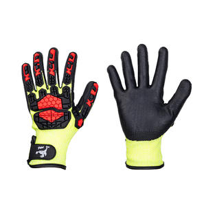 Gants de sécurité de haute qualité taille XL, robustes, en cuir de chèvre renforcé, avec insert en TPR, gants mécaniques en latex - Product Image 2