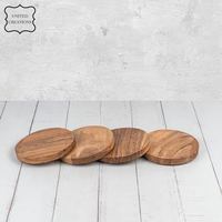 Dessous de verre rond carré en bois d'acacia de forme personnalisée pour table basse, verres, dessus de table