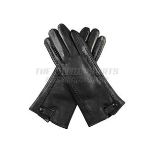 Gants en cuir unisexes pour hommes, matériau de qualité supérieure, finition lisse, pour l'hiver, les fêtes, les voyages, élégants, doublure en coton chaud, respirants - Product Image 1