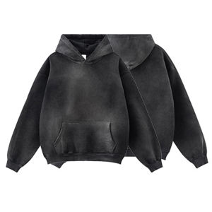 Fabricant Logo personnalisé Poids lourd 380 g/m² Coton 100% Sweat à capuche vintage surdimensionné pour homme doublé couleur unie Boxy pour l'hiver - Product Image 4