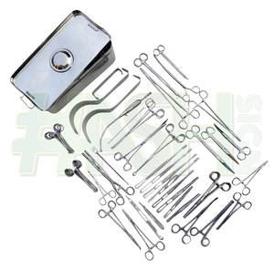 ชุดเครื่องมือผ่าตัดใหญ่ 62 ชิ้น |   ชุดเครื่องมือผ่าตัดทั่วไป |   เครื่องมือผ่าตัดโรงพยาบาลแบบใช้ซ้ำได้ทำจากสแตนเลส - Product Image 2