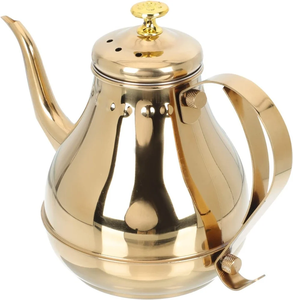 Large Capacity Stainless Steel <b>Tea</b> <b>Kettle</b>/Classic Gold Teapot for Home & Restaurant/Whistling Teapot - (Gold) - Product Image 1