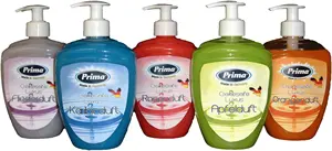 ครีมเจลล้างมือ Prima luxus ในคลิป + ใส | 500มล. | ห้าน้ำหอมที่แตกต่างกัน |