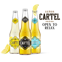 Bière mexicaine sans alcool Senor Cartel Cero 0,33L Bouteille style champagne Lager 0% ABV
