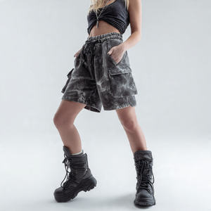 <b>Women's</b> Summer <b>Cargo</b> Sweat <b>Shorts</b> 420GSM Fleece Breathable Eco-Friendly Loose Fit Streetwear - Product Image 2