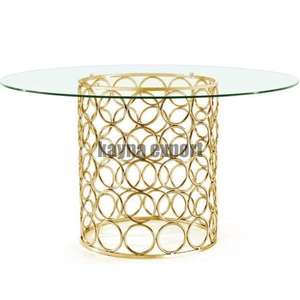 Vente en gros de table basse en métal avec dessus en verre et design personnalisé pour la décoration du hall d'hôtel meubles de salon élégants avec un nouveau design - Product Image 6