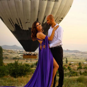 Vestido Largo de Compromiso Volador para Mujer, Sesión de Fotos Santorini, Novedad - Product Image 2