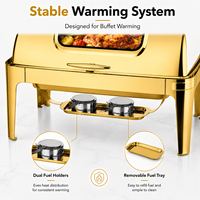Chauffe-plats pour buffet en acier inoxydable 9L équipement de restauration pour hôtel et restaurant