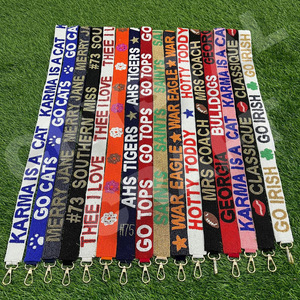 Pokes Star OSU personnalisé perlé sac à main sangle or blanc perle de rocaille sac sangles accessoires à la mode pour sacs - Product Image 5