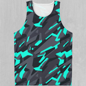 Camiseta sin mangas de gimnasio de secado rápido cómoda hecha a medida para hombre, camisetas sin mangas de malla de poliéster 100% con estampado de sublimación completa personalizadas - Product Image 5