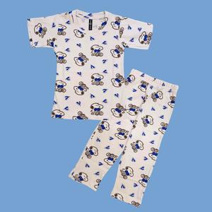 Ensemble de pyjama pour femmes en gros d'usine, imprimé animal de dessin animé, taille élastique, été, ODM, ensemble décontracté mignon, ensemble trois pièces, vêtements de nuit - Product Image 2